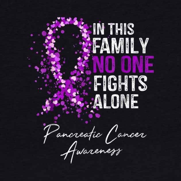 In This Family No One Fights Alone Shirt Pancreatic Cancer by LiFilimon